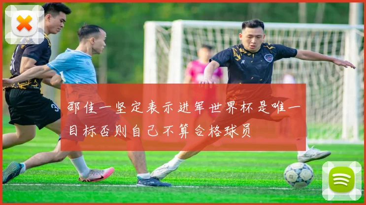 邵佳一坚定表示进军世界杯是唯一目标否则自己不算合格球员